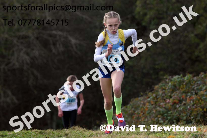 Girls under-13s 2017 Start Fitness North Eastern Harrier League, Aykley Heads, Durham. Photo:  David T. Hewitson/Sports for All Pics